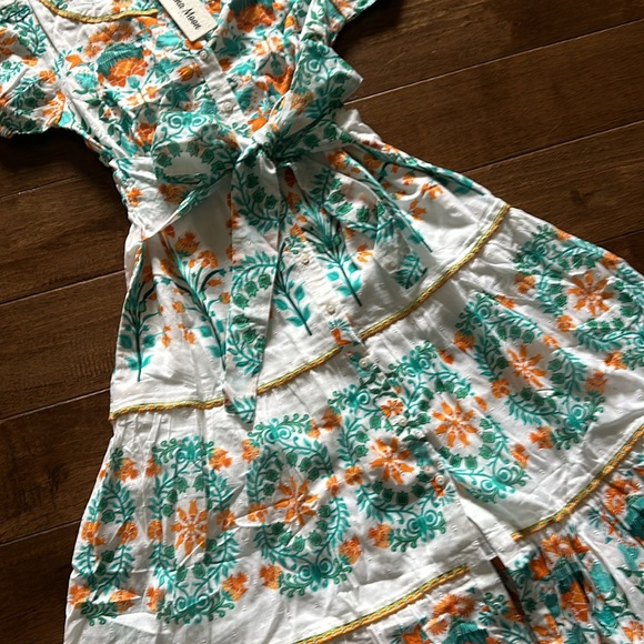 NWT CELINA MOON Be One Pippa midi sash short sleeve size M with pockets - Picture 7 of 11